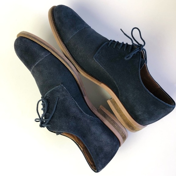 Alfani Eric Blue Suede Cap Toe Derby - Picture 7 of 13